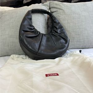 Staud Black Soft Moon Bag